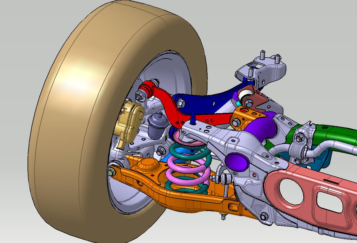 多连杆独立后悬架运动模拟