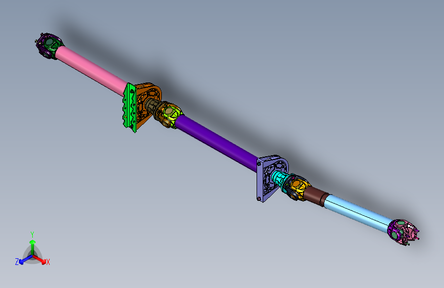 传动轴总成-中桥至后桥