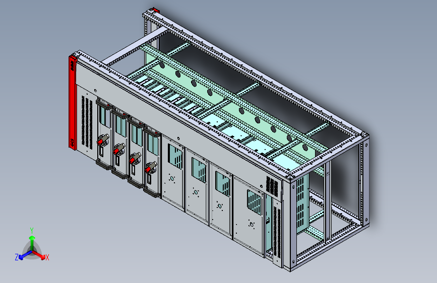 钣金柜GCS抽屉柜3D模型
