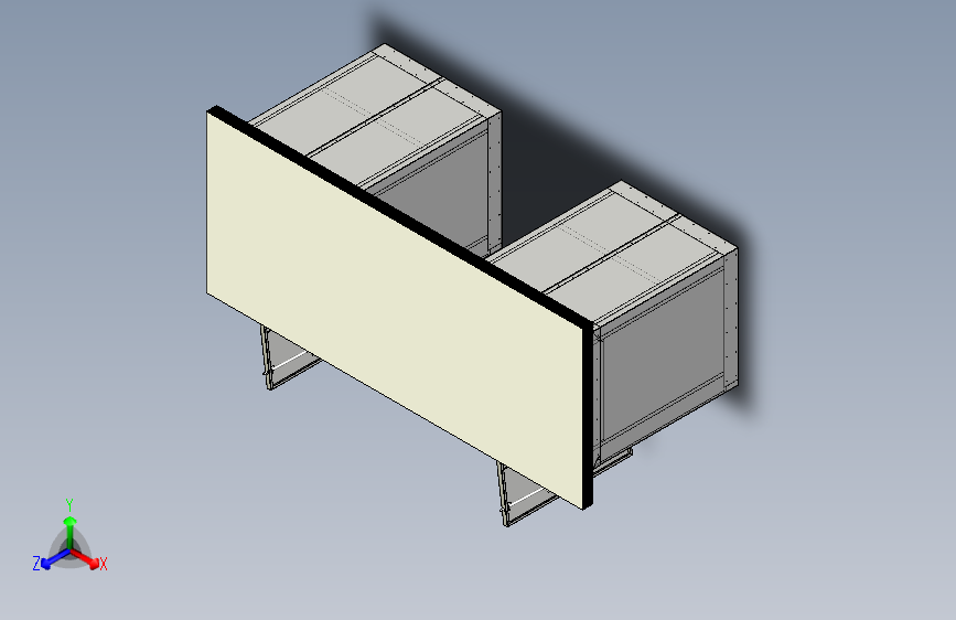 车间工作桌设计3D模型