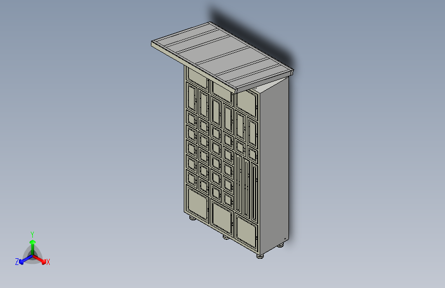 快递储存柜3D模型