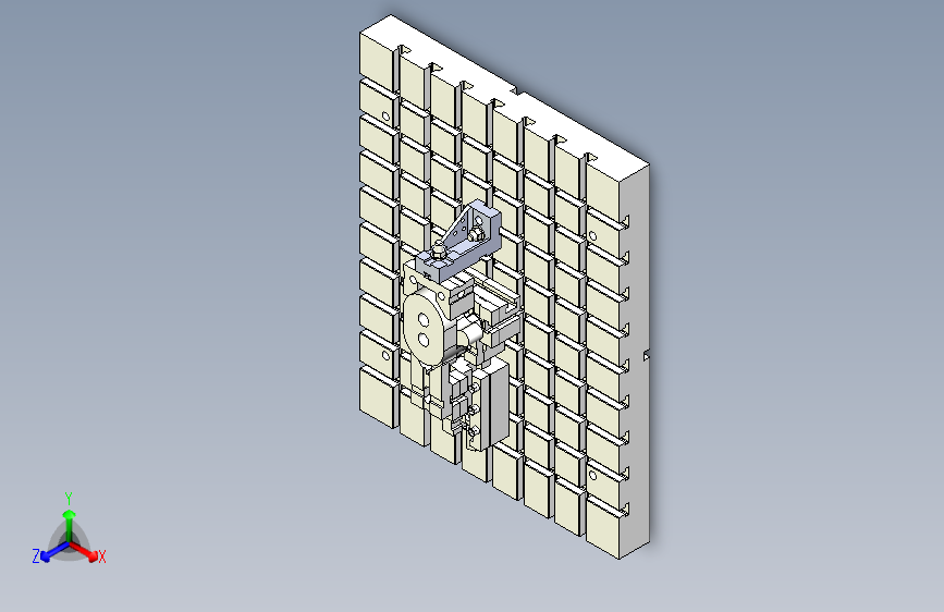 一款液压泵盖组合夹具三维3D数模