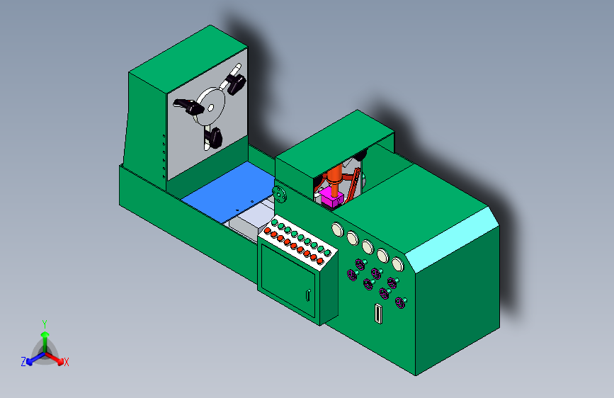 一款液压阀门试验台三维3D数模