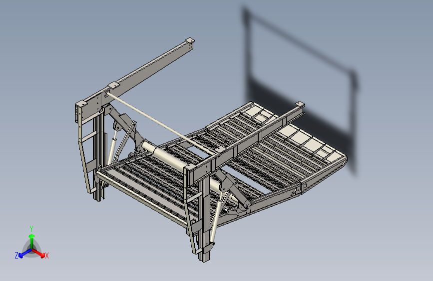 一款液压俯仰立体车库三维3D数模