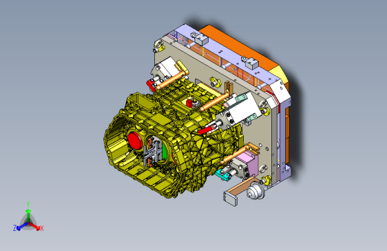 一款铸铝件液压工装夹具三维3D数模