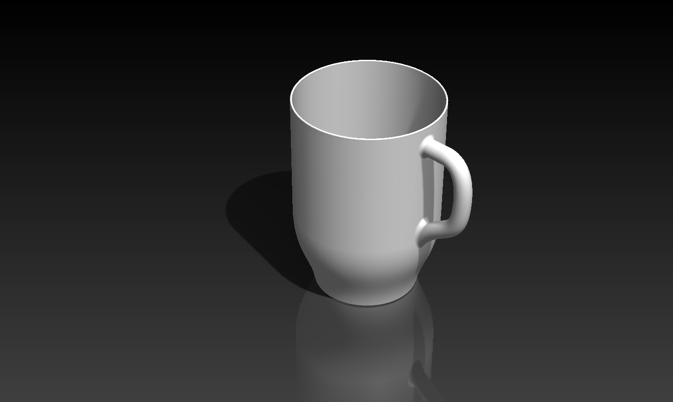 白色陶瓷咖啡杯的3D模型 _ 饮用具设计