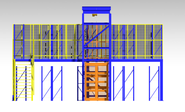 工业夹层结构二层钢架