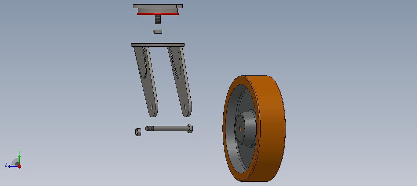 脚轮3d模型