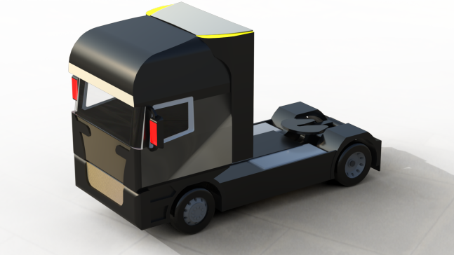 半挂车_卡车_黑色