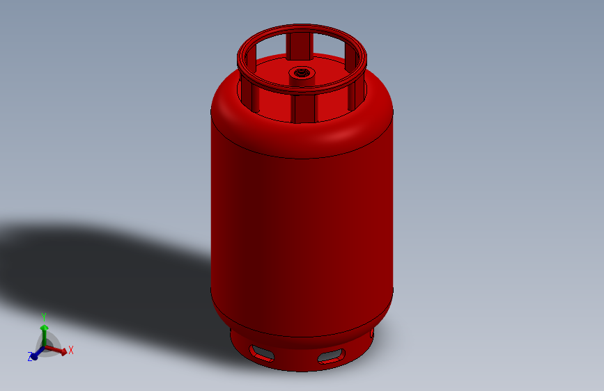LPG燃气瓶3D和2D用于制造