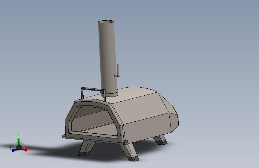 多燃料户外披萨炉和2D制造图纸