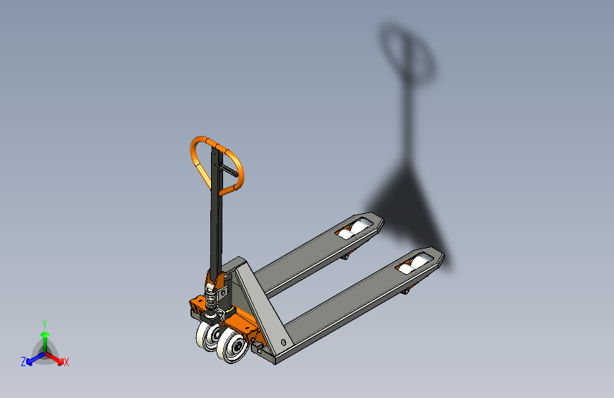 手叉车3D图纸
