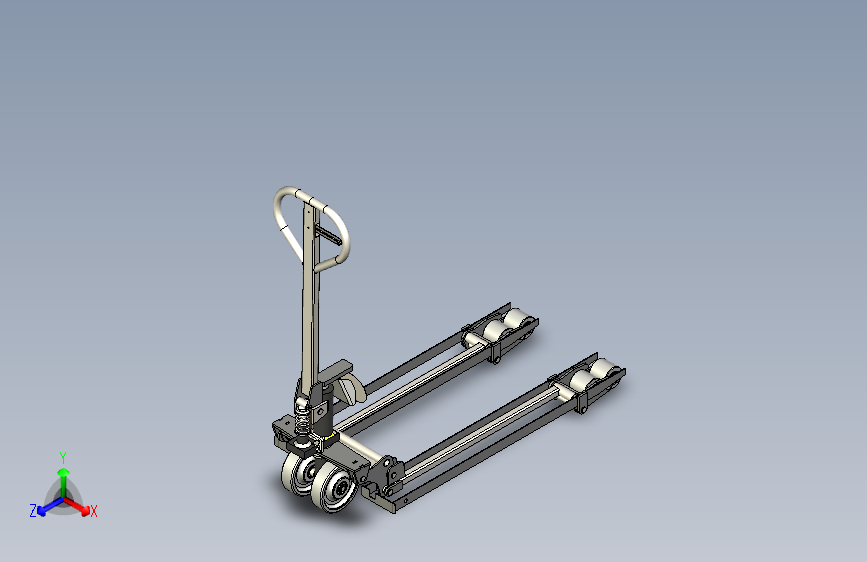 手叉车3D图纸模型