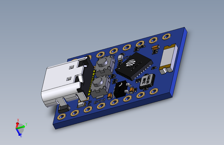 ESP32C3超级迷你开发板 STEP格式
