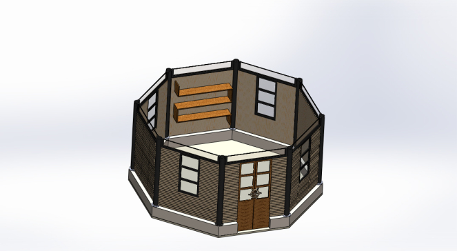 八角圆顶小屋 - 竹屋