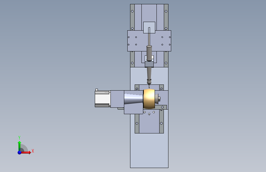 背景 CNC 制作金手镯 正面视图