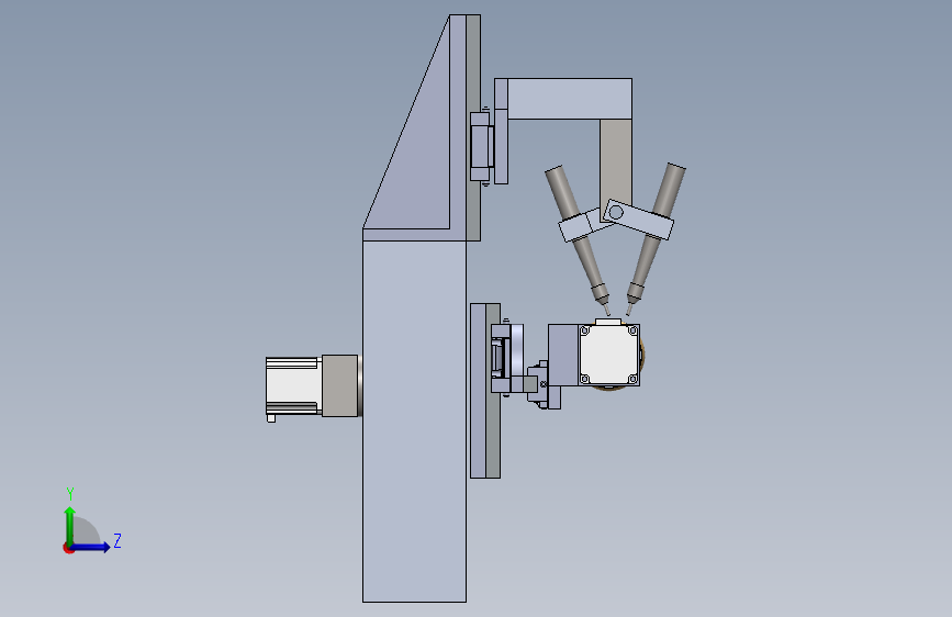 背景 CNC 制作金手镯 左侧视图