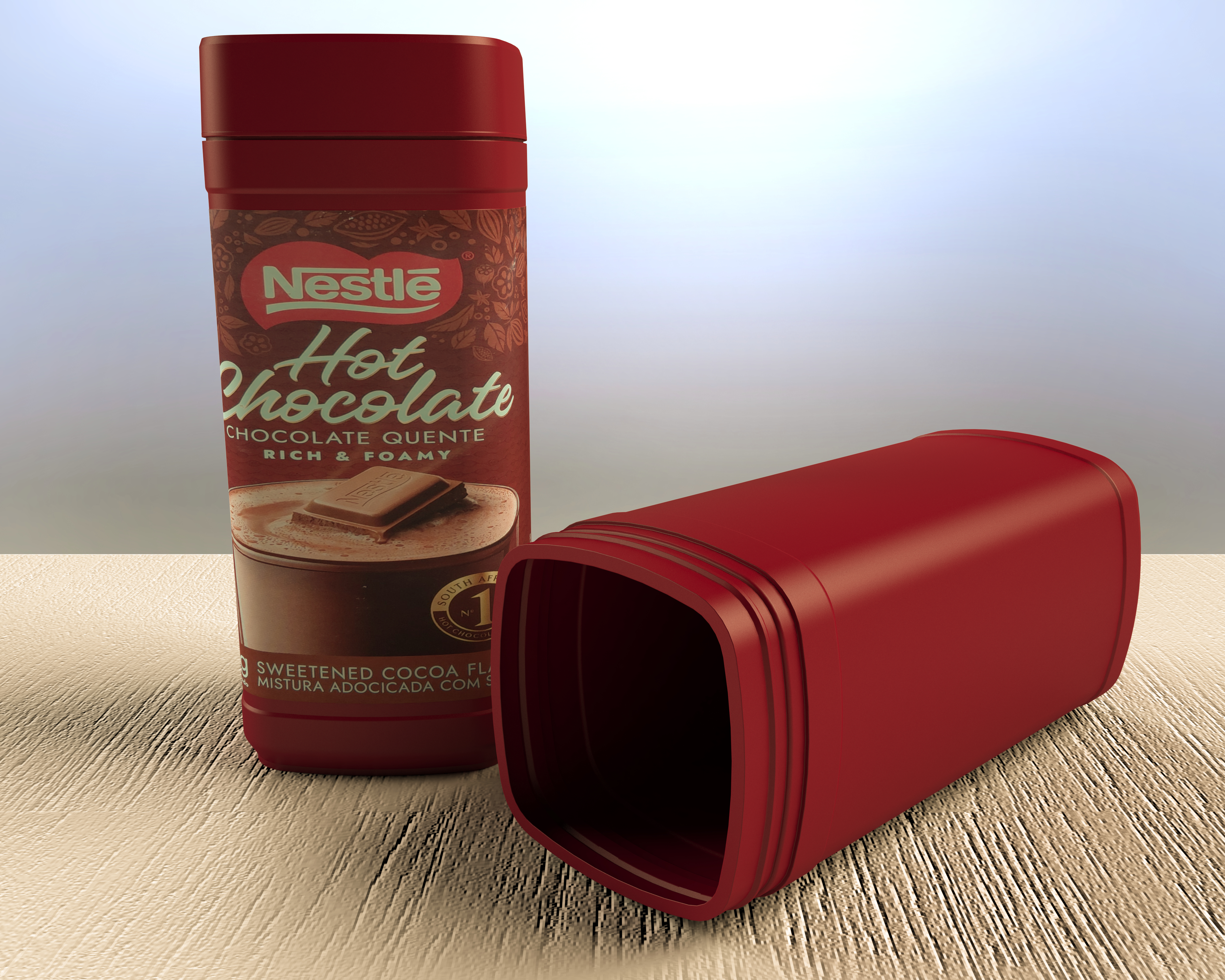 雀巢热巧克力500g的容器和盖子