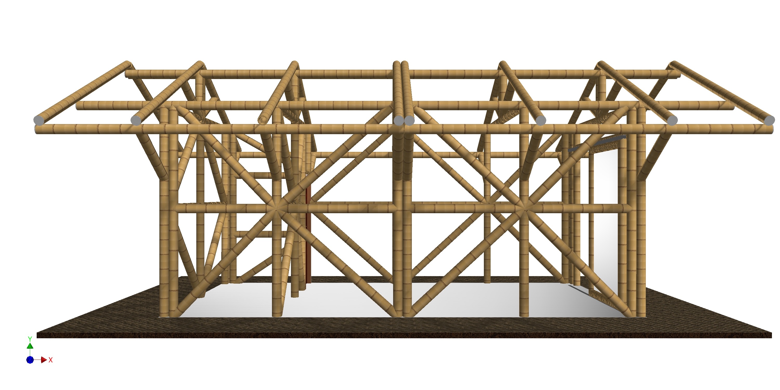 竹子房屋 3.5mx 6.5m