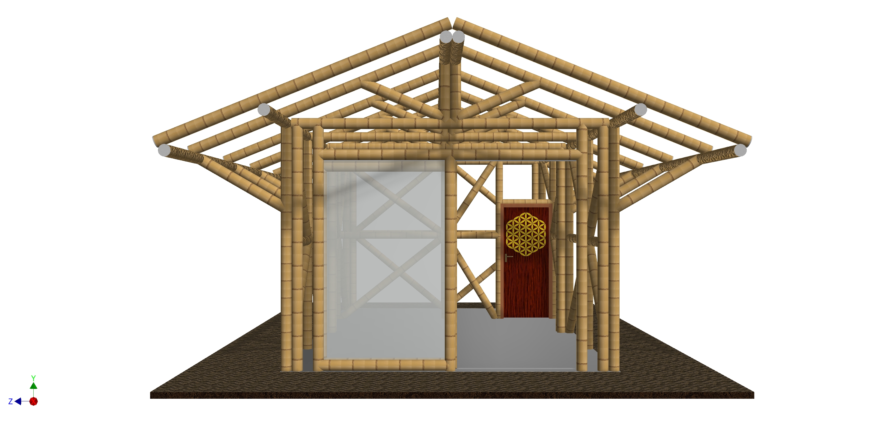 竹子房屋 3.5mx 6.5m