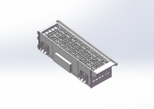 TSH1860-3三轴椭圆水平振动筛三维solidworks模型