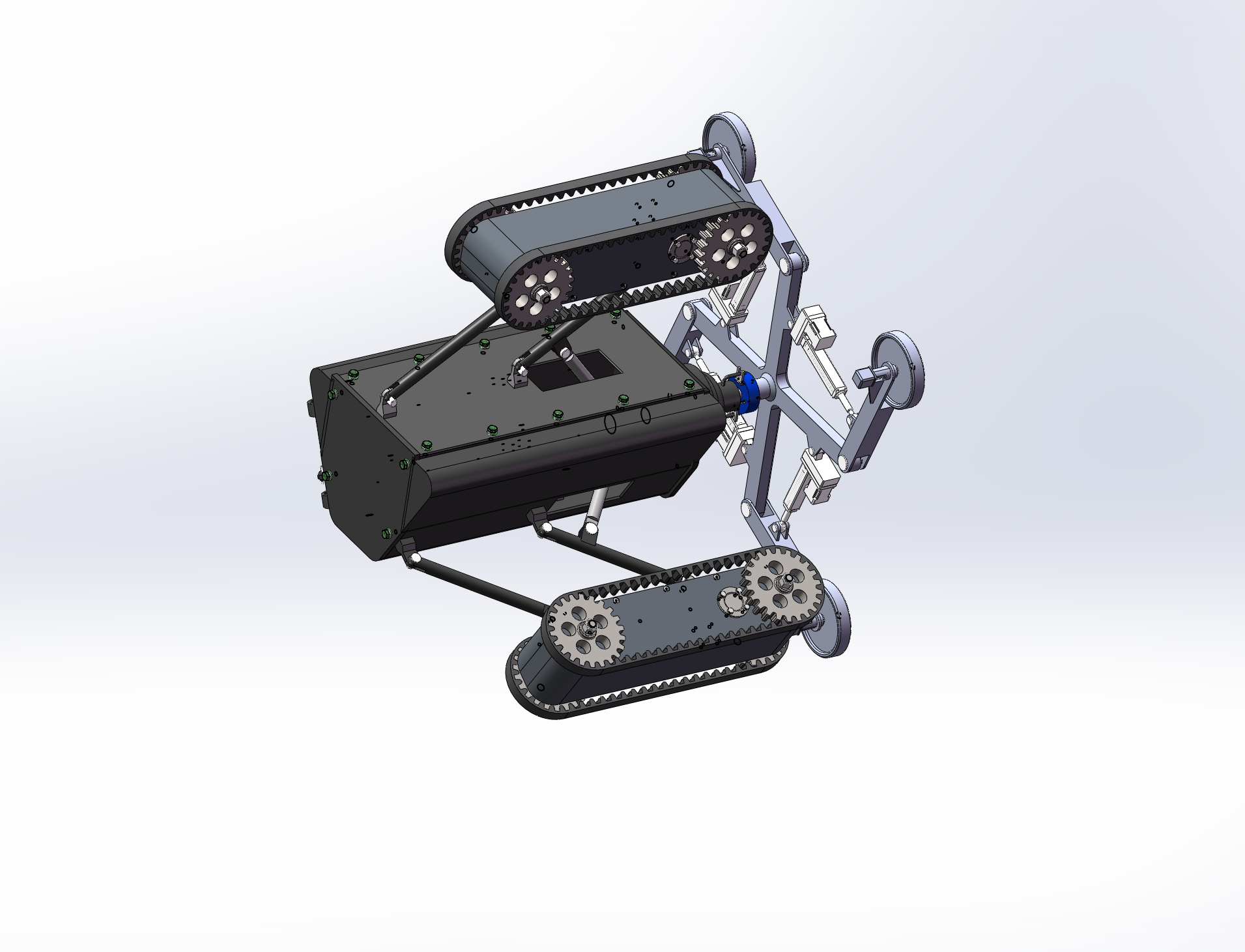 变径旋转管道机器人设计【含三维solidworks模型+CAD图纸】