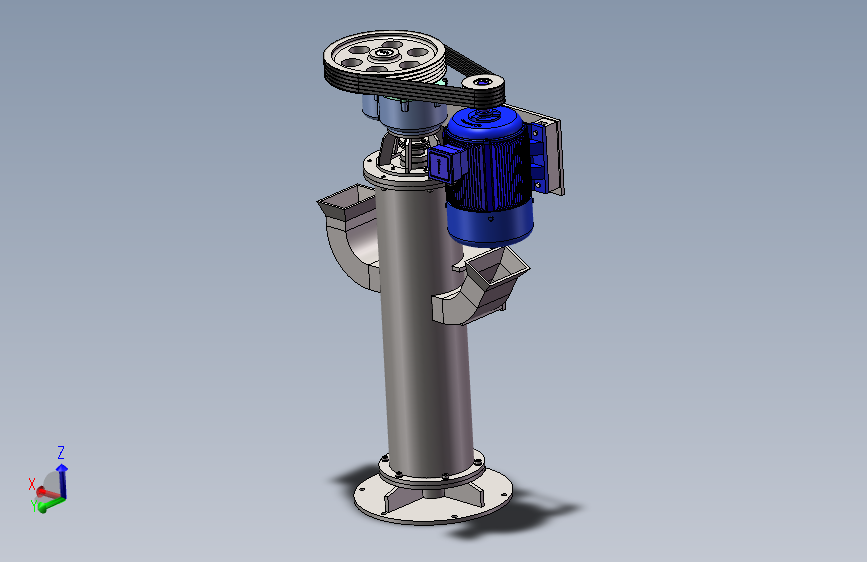 VSM100型立式搅拌磨机三维设计solidworks建模SW模型+二维工程图5张