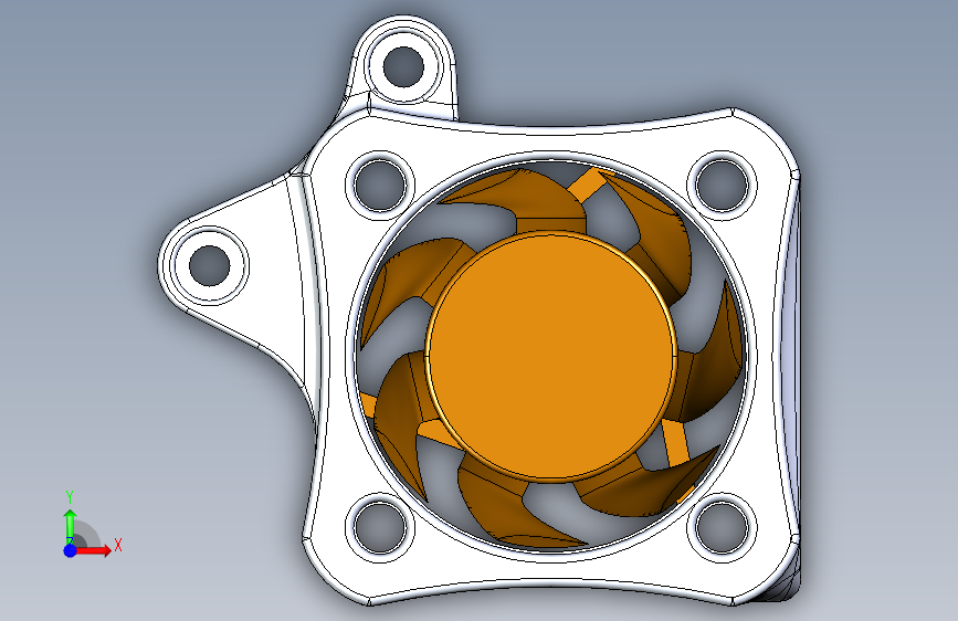 Noctua 风扇盒 适用于 Ender 3_Ender 3 Pro 正面视图