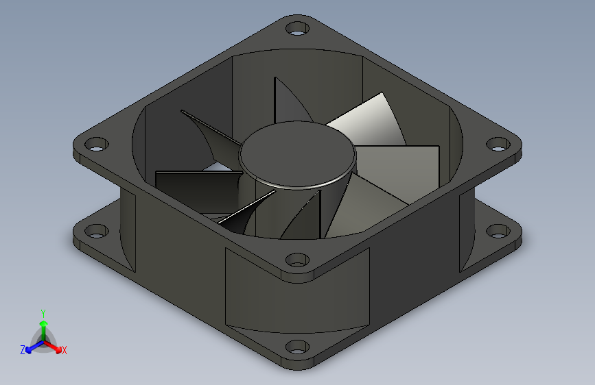 Solidworks_ 冷却风扇