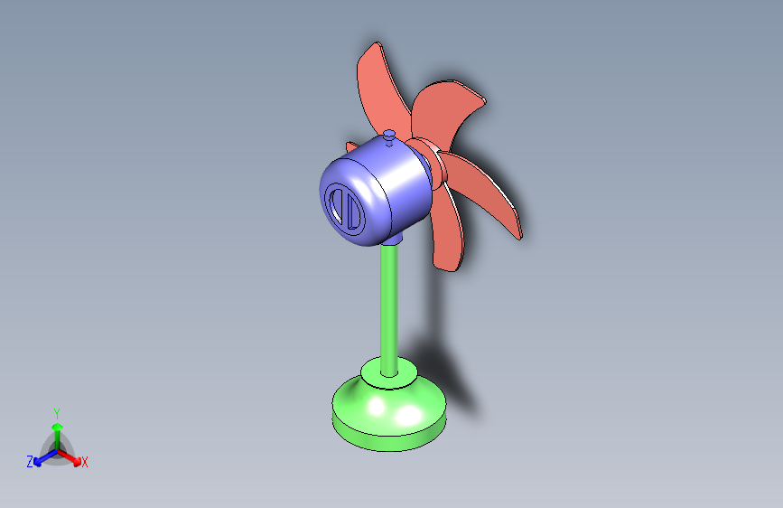SolidWorks中的电风扇