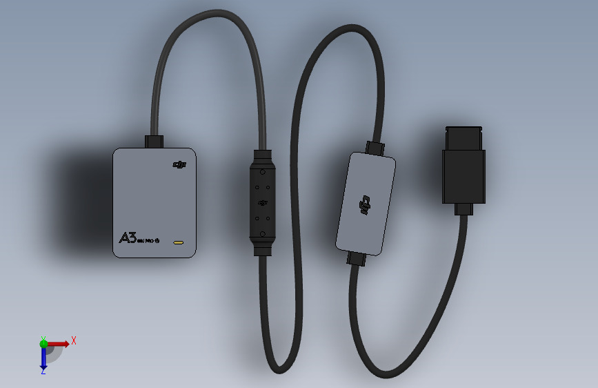 大疆 DJI - A3 - IMU PRO模型 俯视图