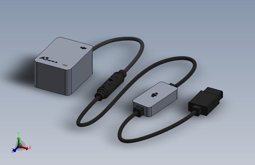 大疆 DJI - A3 - IMU PRO模型 主视图