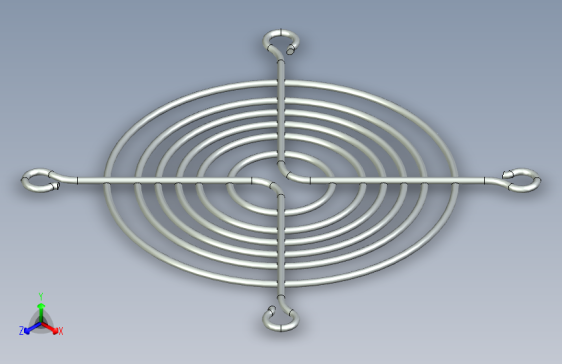 风扇格栅+90+x+90+毫米，金属，镀镍