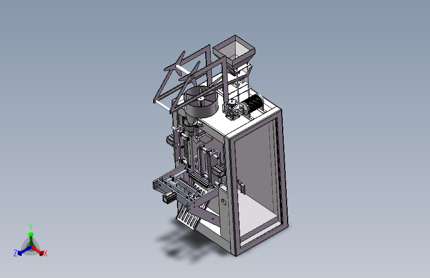 糖果自动贴膜包装机三维设计含三维solidworks模型+CAD图纸