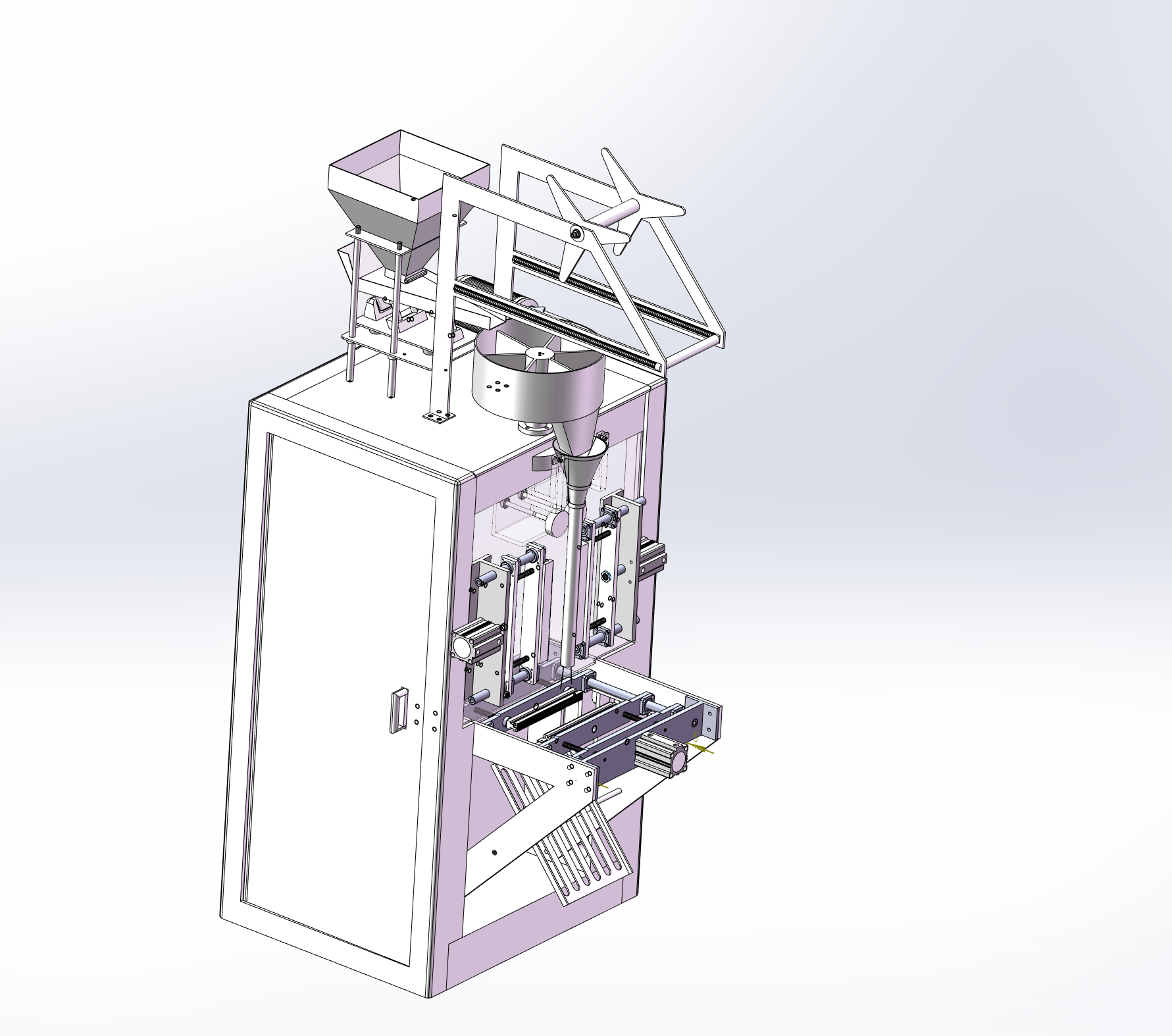 糖果自动贴膜包装机三维设计含三维solidworks模型+CAD图纸