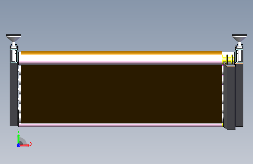 驱动式滚筒运输机优化设计含三维solidworks模型+CAD图纸+说明书