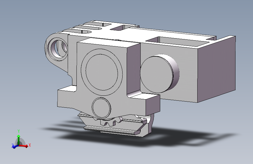 J260-采煤机动力箱行走箱三维模型solidworks建模