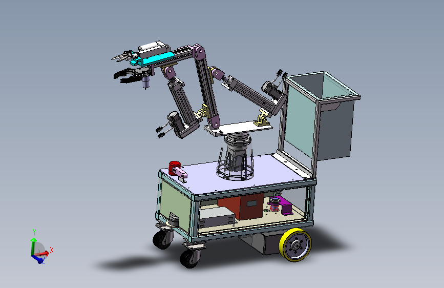 J298-茄子采摘机器人三维solidworks模型3D建模