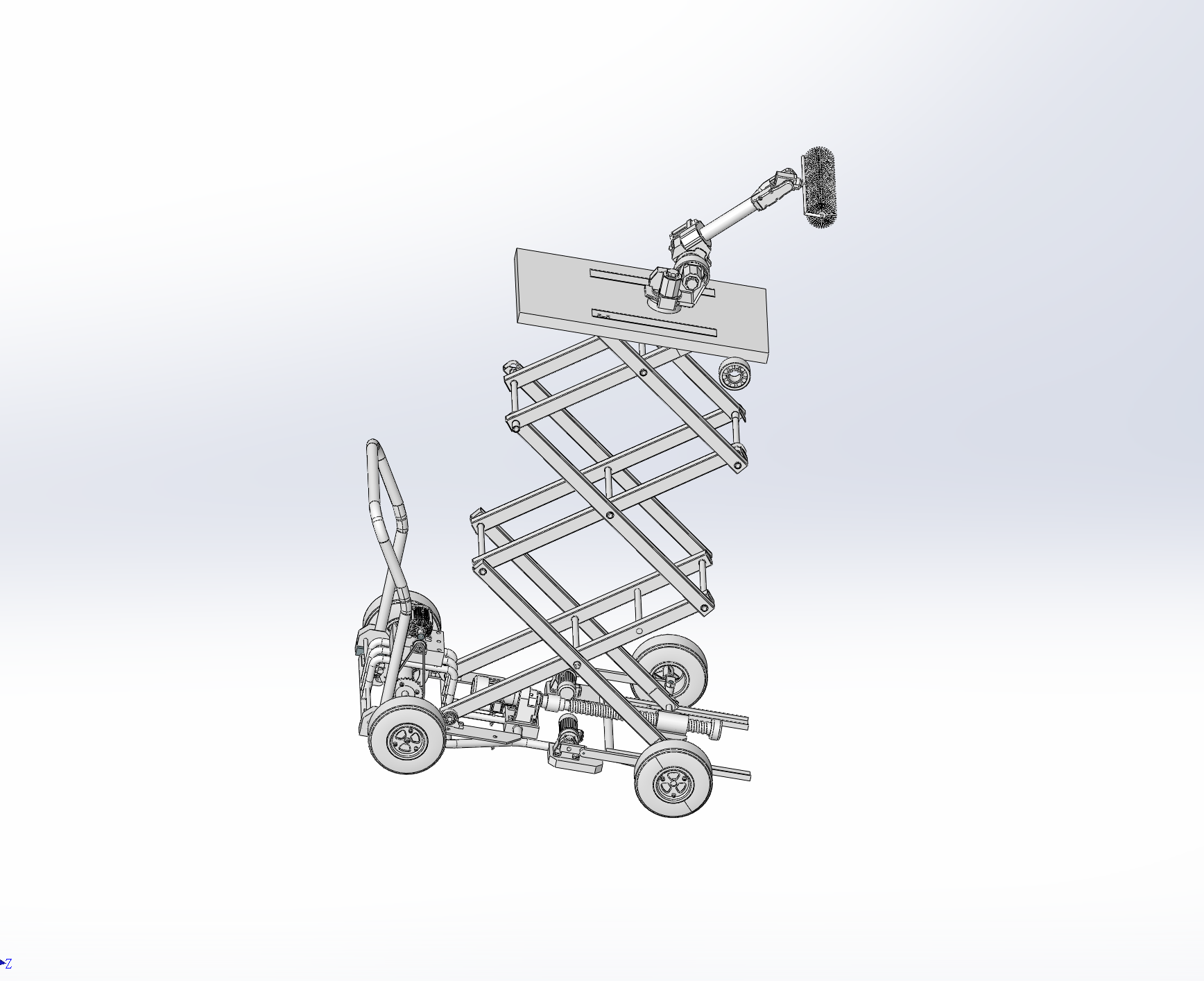 J311-内墙墙面清洁机构设计含三维solidworks建模+CAD图纸+说明书