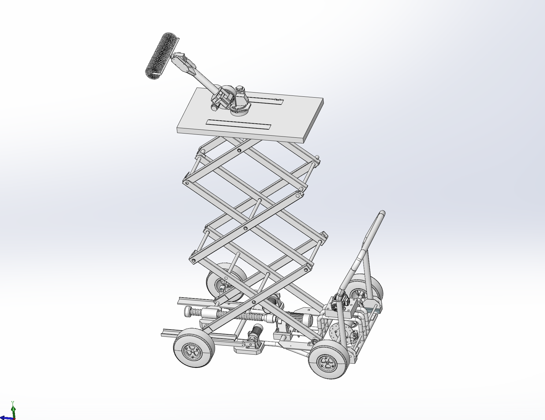 J311-内墙墙面清洁机构设计含三维solidworks建模+CAD图纸+说明书