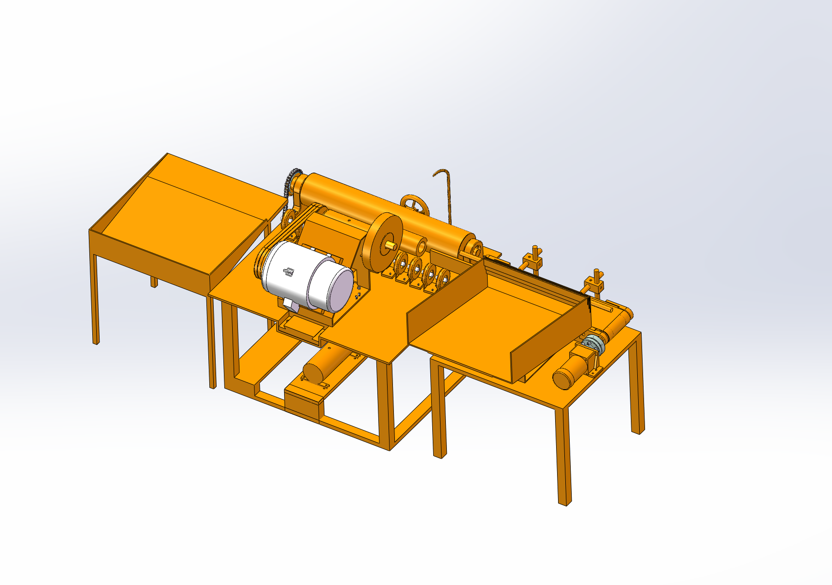 J313-圆管外圆抛光机三维设计含三维solidworks建模+1张CAD图纸