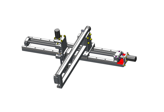J316-悬臂式直角坐标机器人模型设计 滚珠丝杠传动含三维solidworks模型+CAD图纸