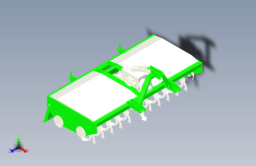碎根茬还田机 3D模型