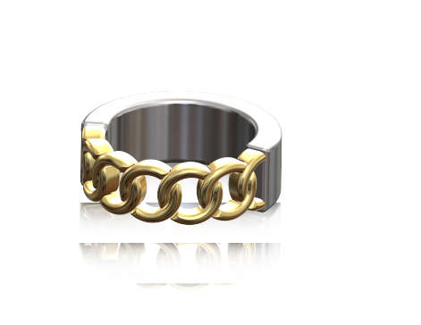 链环 – 在SolidWorks中建模，在KeyShot中渲染