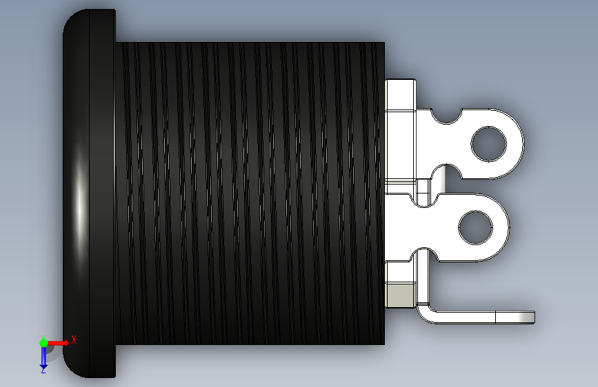 2.1mm 电源插孔插座 俯视图
