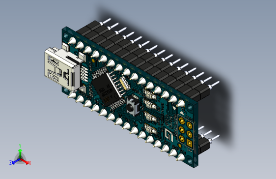 Arduino Nano 带有焊接在 SCSL-15 插座上的 PLSS-15-1