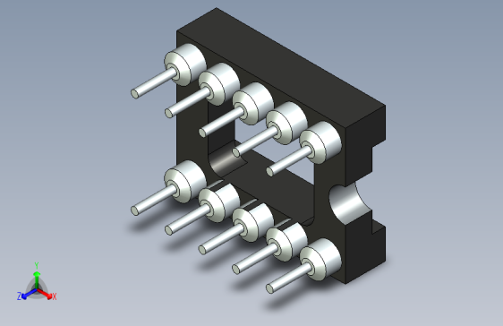 DIL IC插座2x5，如ASSMANN AR 10 HZL-TT