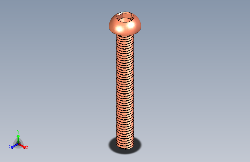 M3 X 25mm 内六角螺栓 (内六角)