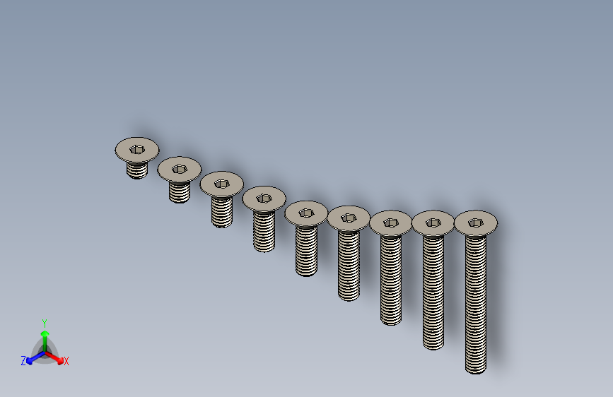 M3.5 Metric Socket Countersunk Screws