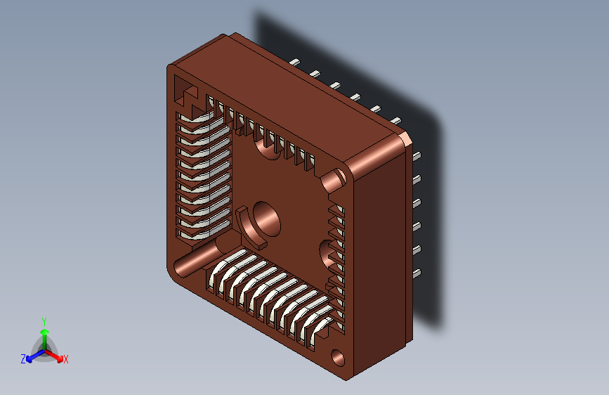 PLCC44 贴片式插座 P1,27 P2,54